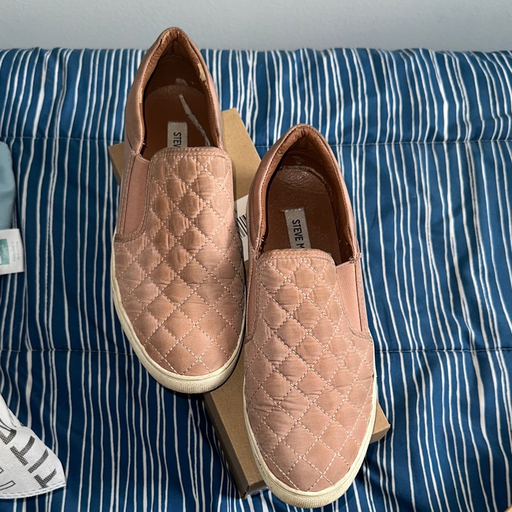 Steve Madden Blush Quilted Slip-On Sneakers